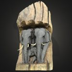 Wooden Asian Elephants