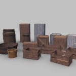 wooden medieval props – storage