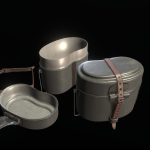 WW2 Wehrmacht Mess Kit 3d model, Essgeschirr