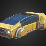Yellow Hovercar