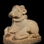 Granite figure of a Nandi bull