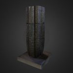 Grey granite papyrus-column (lower section)