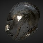 Helmet with Grotesque Visor