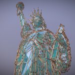 Remixed Atom Statue Of Liberty