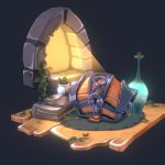 Stylized chest – Baking maps practice