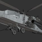 AH64 Apache Helicopter Untextured