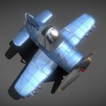 Cartoon Airplane F4U