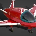 Cartoon Space ship Red