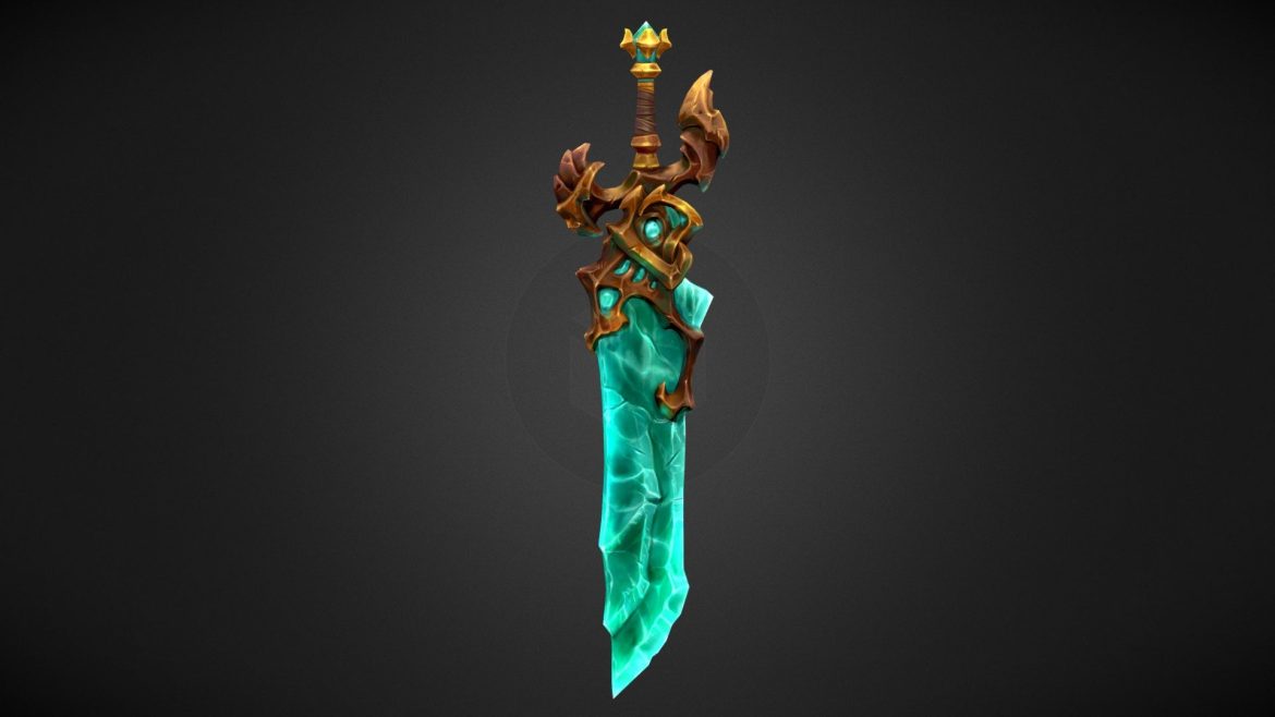 crystal sword handpainted weapon.thumb