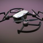 DJI Spark drone Low poly Animated
