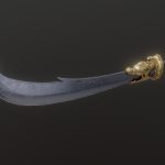 Dragon Broadsword with Cyan Hilt