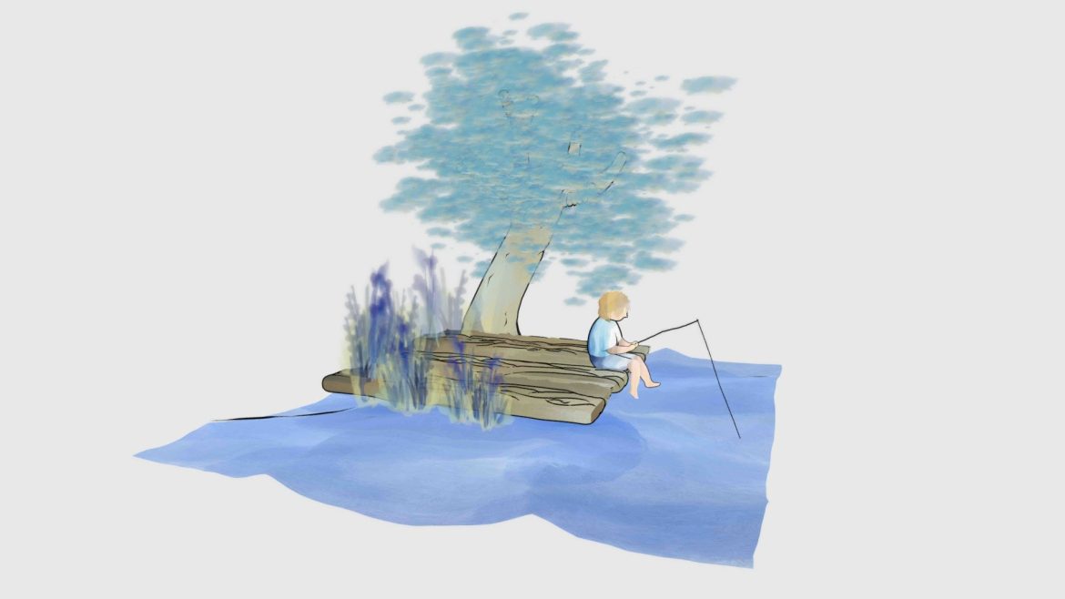 fishing in the woods.thumb