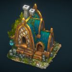 Golden house – Handpainted