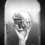 Hand with Reflecting Sphere 3D