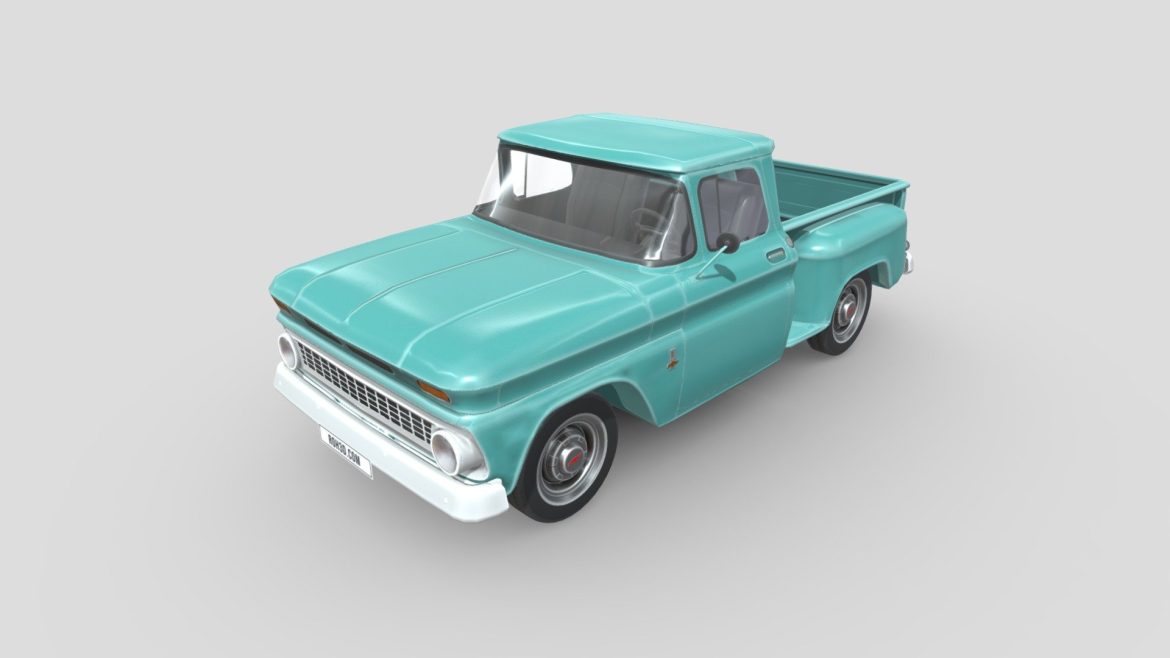low poly car chevrolet c10 pickup 1963.thumb