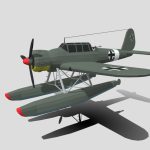 Low Poly Cartoon Arado Ar 196