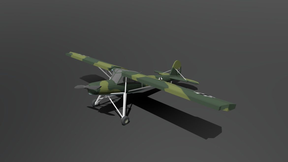 low poly cartoon fieseler fi 156 storch wwii.thumb