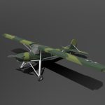 Low Poly Cartoon Fieseler Fi 156 Storch WWII