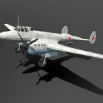 Low Poly Cartoon Petlyakov Pe-2 WWII