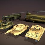 low poly military vehicles