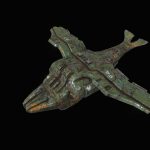 Low poly sci fi spaceship