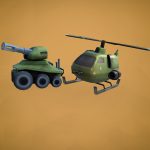 Low Poly – Tank & Chopper (2 for 1)