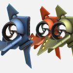 Mechanical Flying Combat Drone Space Aircraft