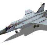 MIG-31 Foxhound lowpoly jet fighter