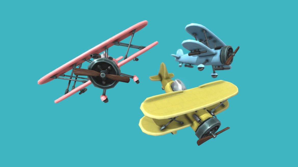 mobile stylized cartoon airplane asset.thumb
