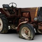 MTZ-80 Belarus Tractor Wreck (Raw Scan)