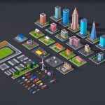 Polygonia City Buildings + Cars + Elements Pack