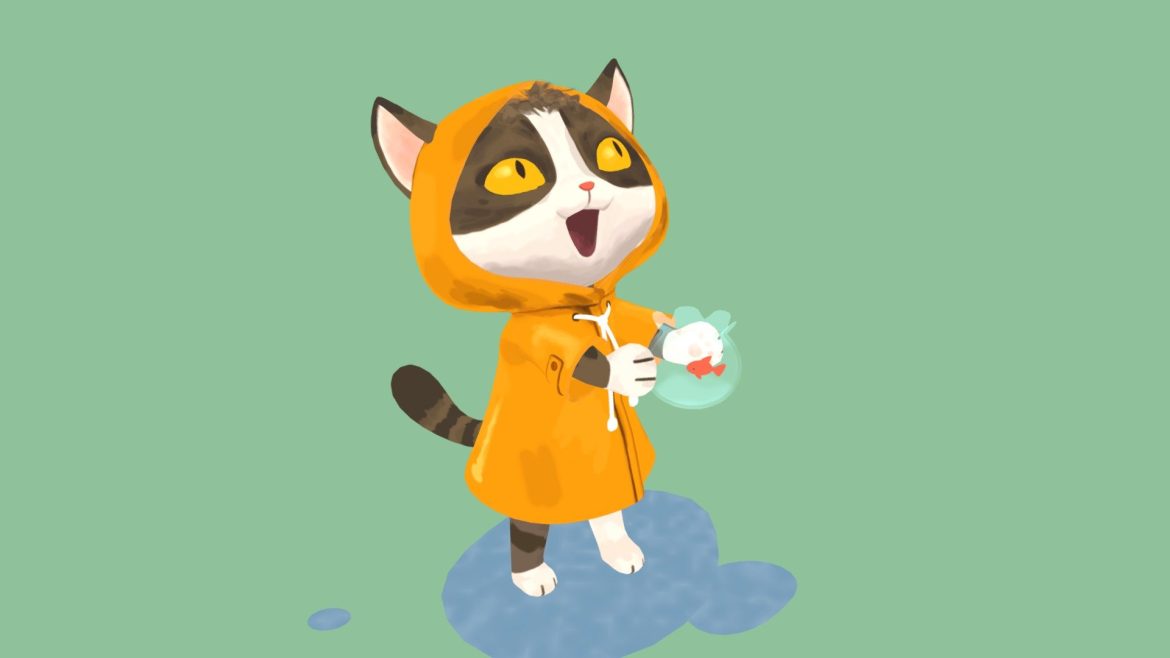 raincoat animals cat.thumb