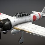WW2 Japanese Fighter Aircraft A6M Zero