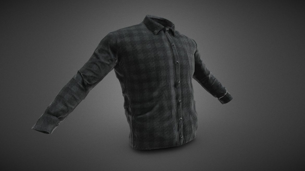 black and gray flannel button up shirt.thumb