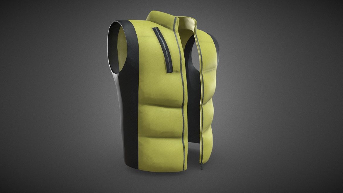 black and yellow puffer vest.thumb