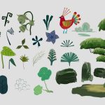 Djungle plants – style elements pack collection