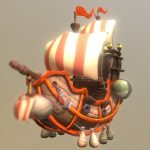 Flying Ship Hand-Painted