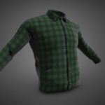 Green Flannel Button Up Shirt