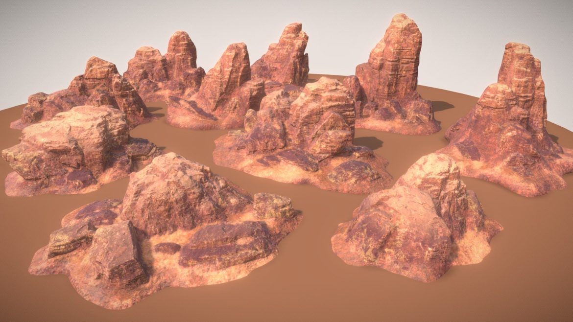 low poly canyon desert rock pack 1 20200821.thumb 2