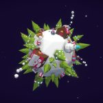Low Poly Christmas Planet