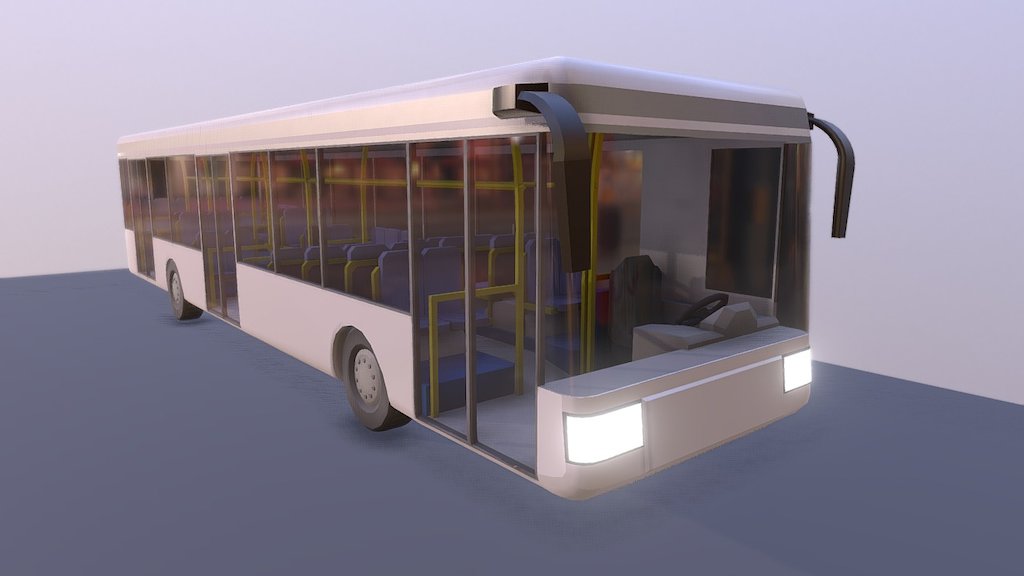 low poly city bus with interior.thumb