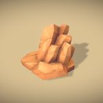 Low Poly Rock Formation 01