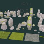 low poly rocks