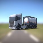 Scania R Highline with 20ft Tank Container