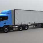 Scania & Trailer (Low Poly)