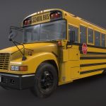 School Bus – Low Poly