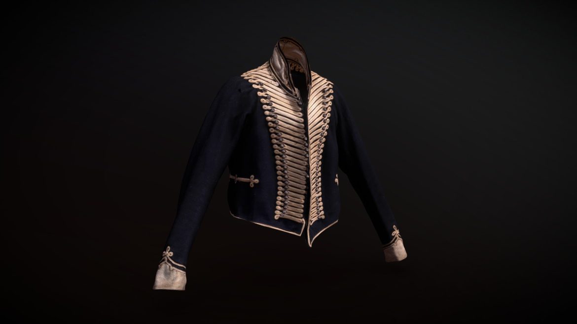 cornwall yeomanry cavalry undress blue tunic.thumb