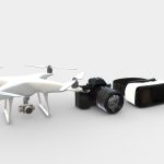 Drone, camera, VR, hard drive and Speaker Pack