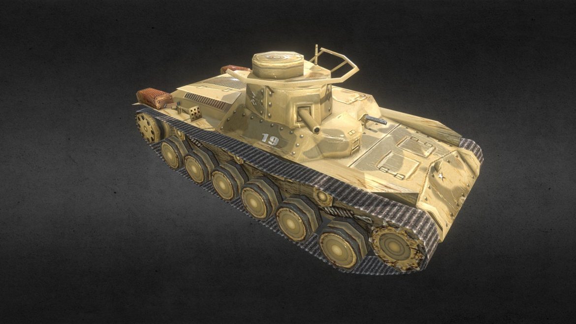 japanese tank lowpoly.thumb
