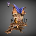 Low Poly Creepy House